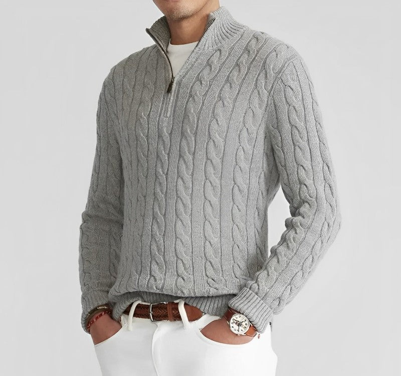 William | Sweater med lynlås til mænd Stilfuld rullekravejakke til efterår/vinter