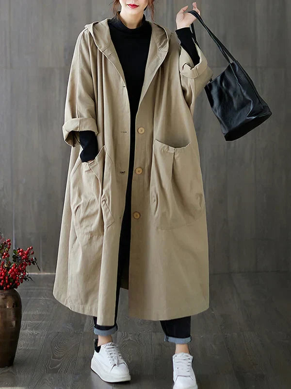 Audrey | Trenchcoat Med Hætte