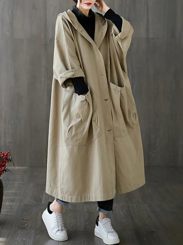 Audrey | Trenchcoat Med Hætte