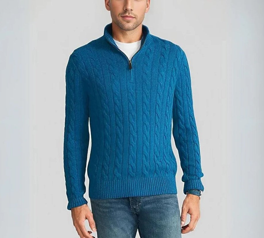 William | Sweater med lynlås til mænd Stilfuld rullekravejakke til efterår/vinter