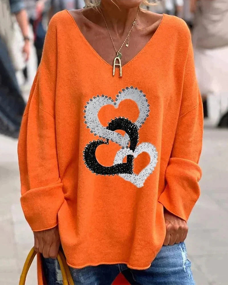Andet | Dame afslappet V-hals sweater Stilfuld og behagelig hverdag Essential