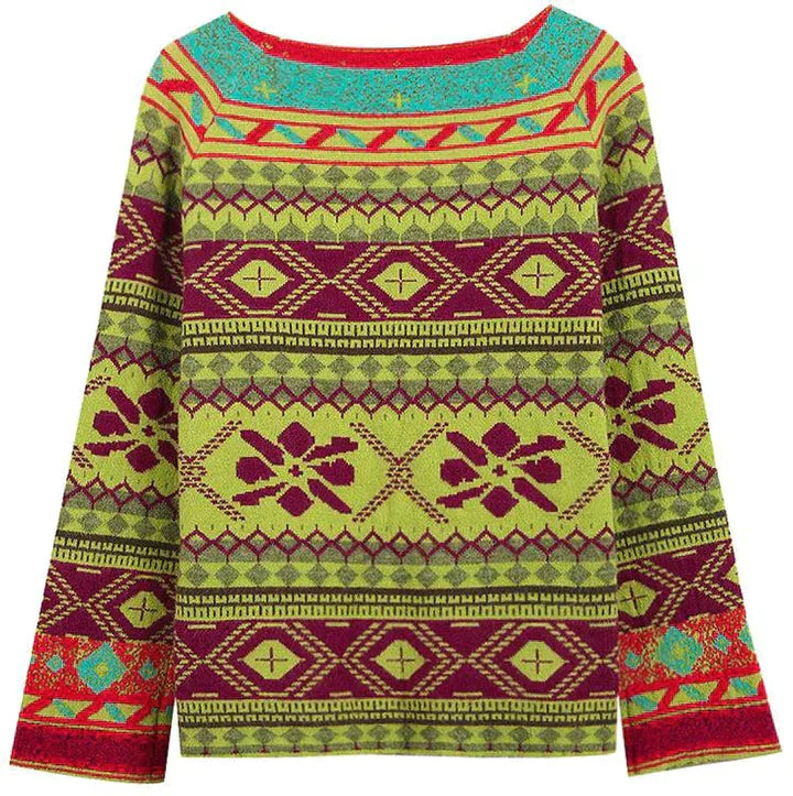 Alice | Fair Isle trykt sweater Hyggelig og stilfuld trøje til kvinder