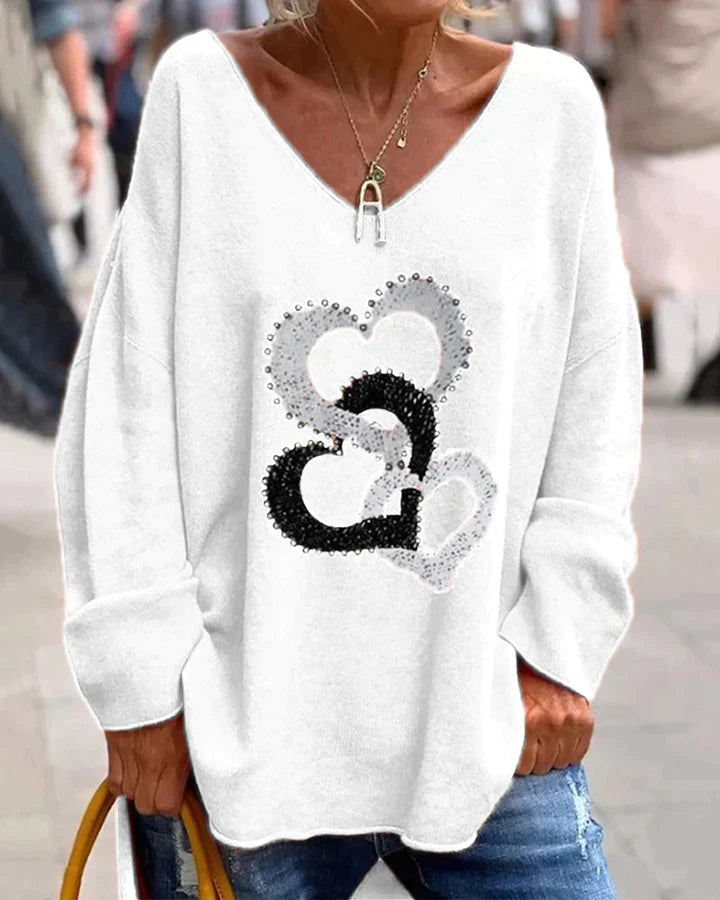 Andet | Dame afslappet V-hals sweater Stilfuld og behagelig hverdag Essential