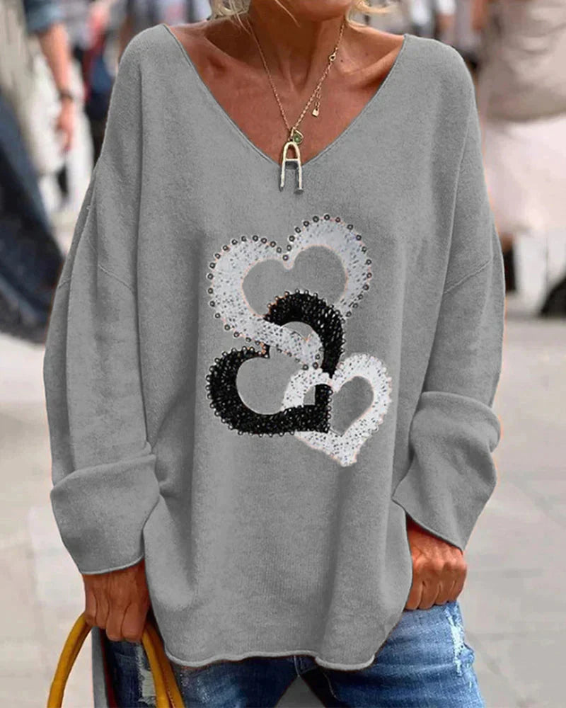 Andet | Dame afslappet V-hals sweater Stilfuld og behagelig hverdag Essential