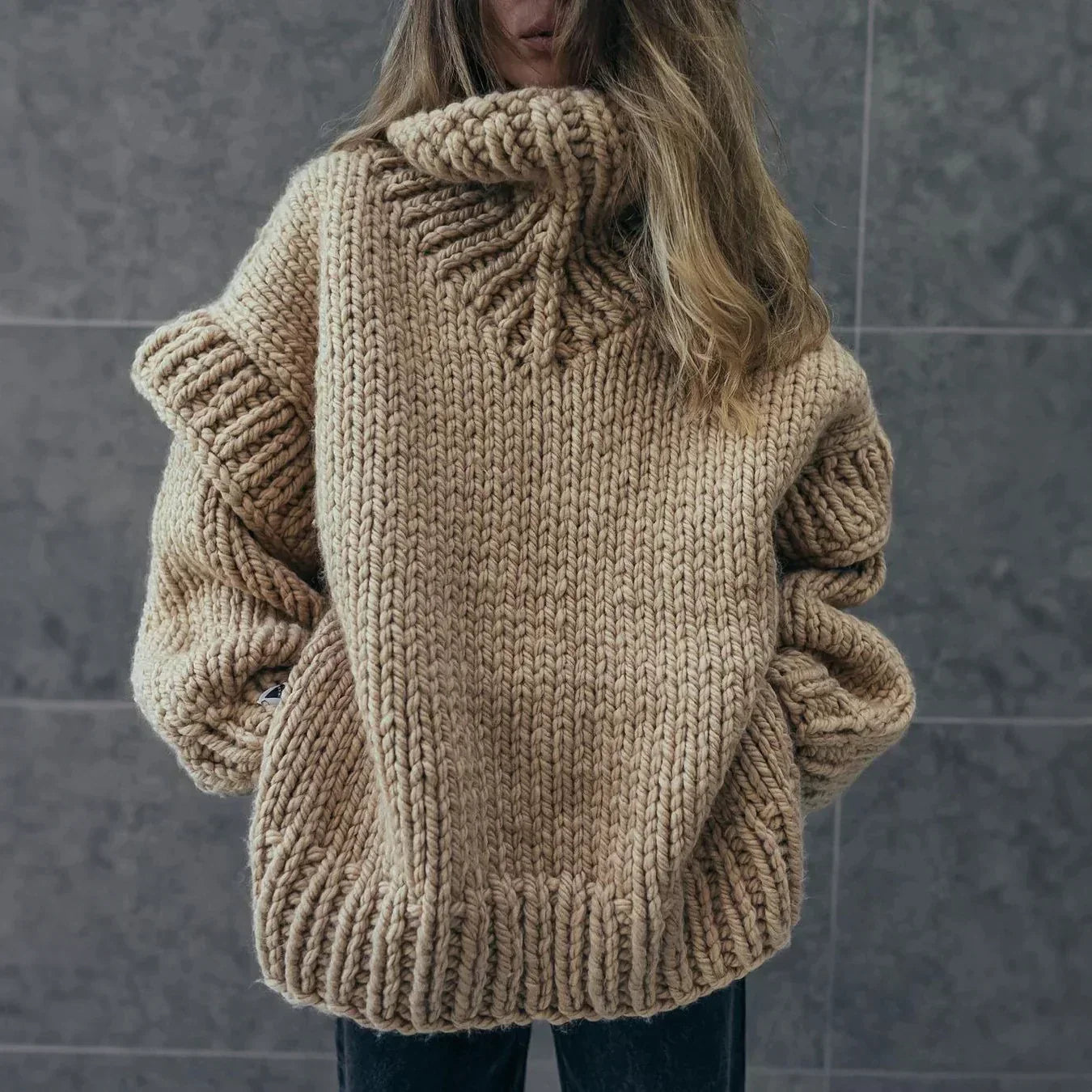 Agnes | Oversized rullekravetrøje til kvinder Cozy Chic til efterår og vinter