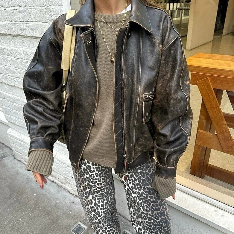 Xainte - Leopardmønstret vintage jeans