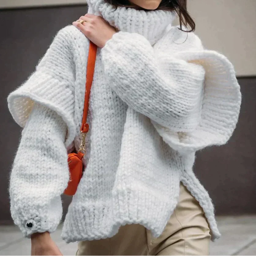 Agnes | Oversized rullekravetrøje til kvinder Cozy Chic til efterår og vinter
