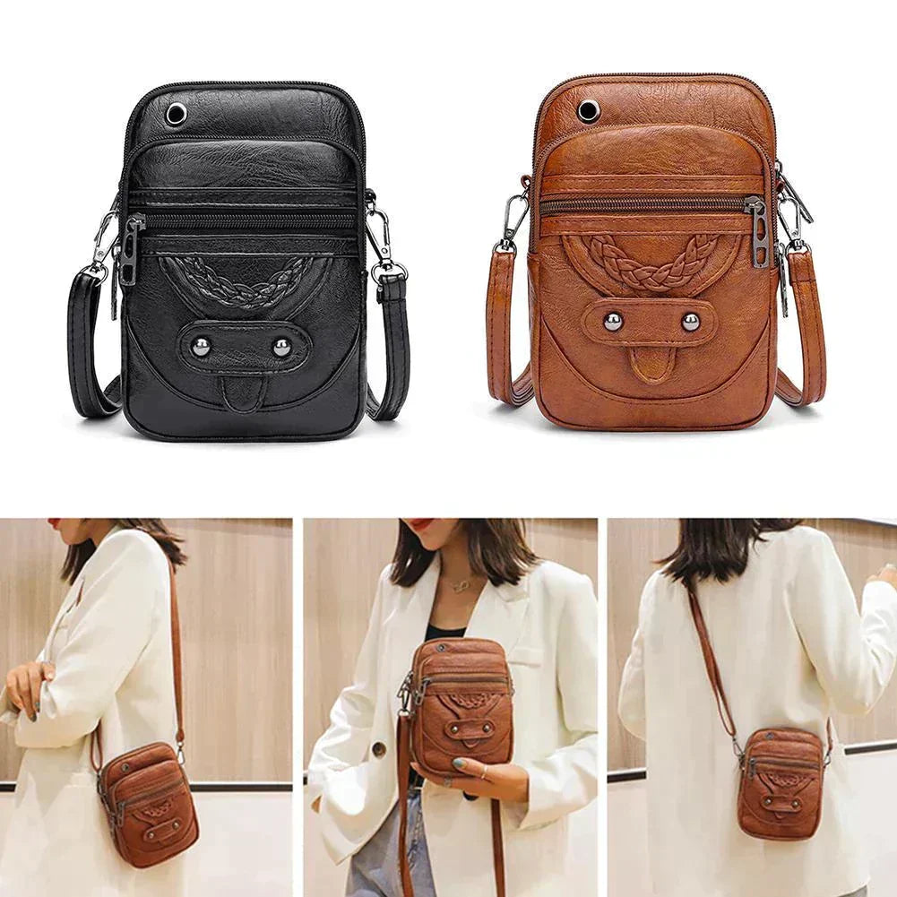 Vellana | Vintage crossbody-taske i læder