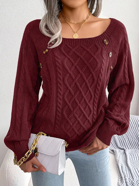 Henny | Dame afslappet sweater Stilfuld & Hyggeligt til efterår/vinter
