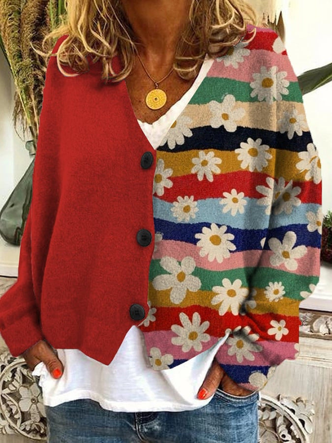 Marie Farverig Kvinde Cardigan