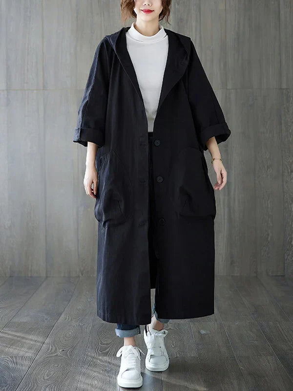 Audrey | Trenchcoat Med Hætte