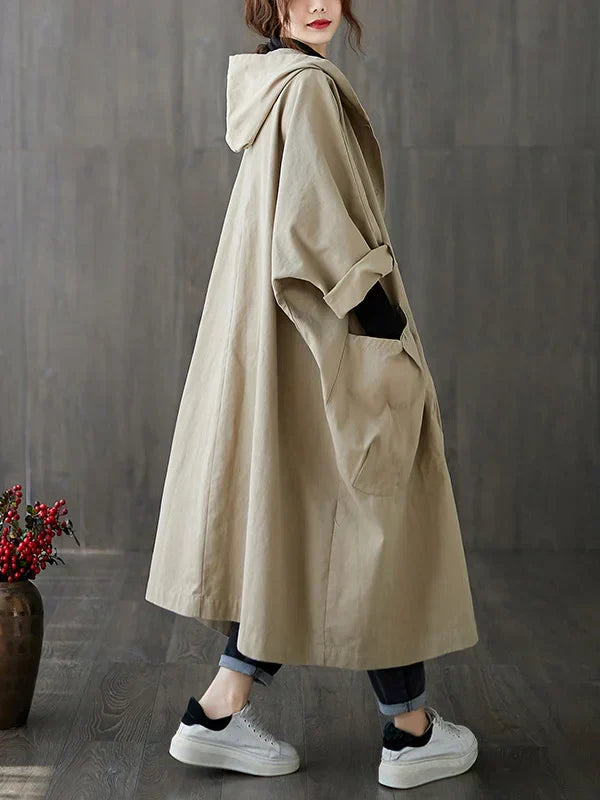 Audrey | Trenchcoat Med Hætte