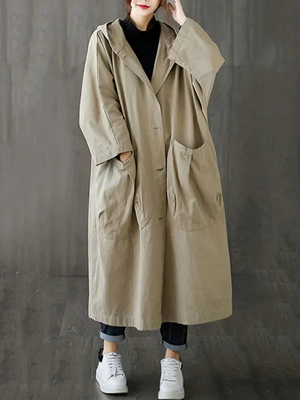 Audrey | Trenchcoat Med Hætte