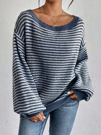 Kimberly | Off-Shoulder strikket sweater Stilfuld og behagelig til forår/efterår