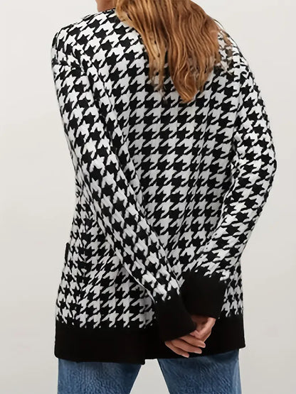 Beata - Houndstooth Cardigan