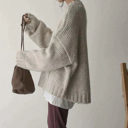 Annaliser | Oversize sweater i plusstørrelse til kvinder med Pocket Cozy Chic