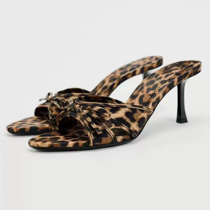 Alison | Leopardprint højhælede sandaler Chic & stilfuldt slip-on design