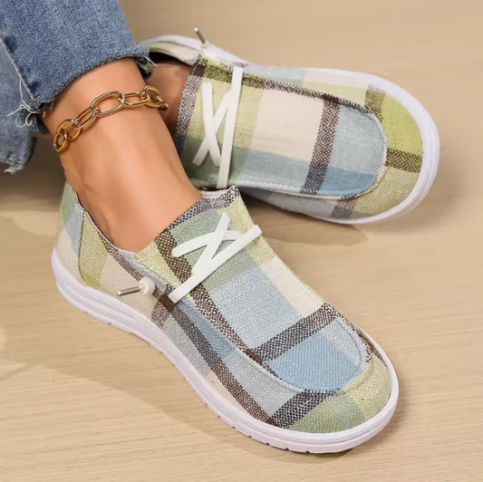 Callie | Letvægts Slip-On Sneakers åndbare Canvas Loafers til sommerkomfort