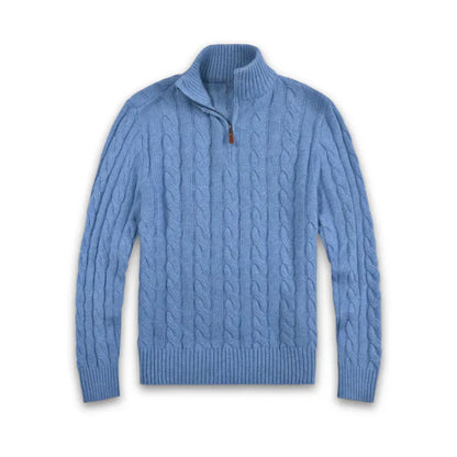 Lauritz | Trendy striktrøje til mænd med lynlås Stilfuld mock-neck-pullover til efteråret