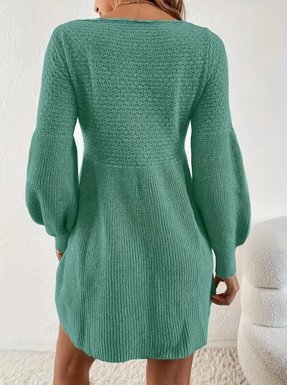 Julie | Elegant A-line strikket sweater kjole til kvinder efterår/vinter mode