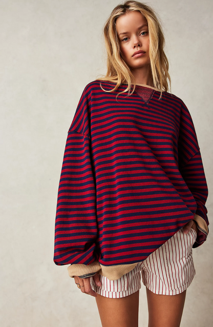 Hallie | Stribet Komfort Sweater