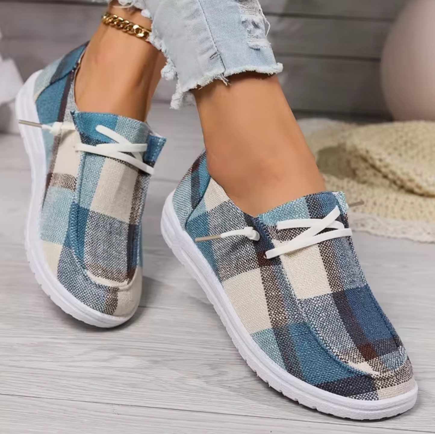 Callie | Letvægts Slip-On Sneakers åndbare Canvas Loafers til sommerkomfort