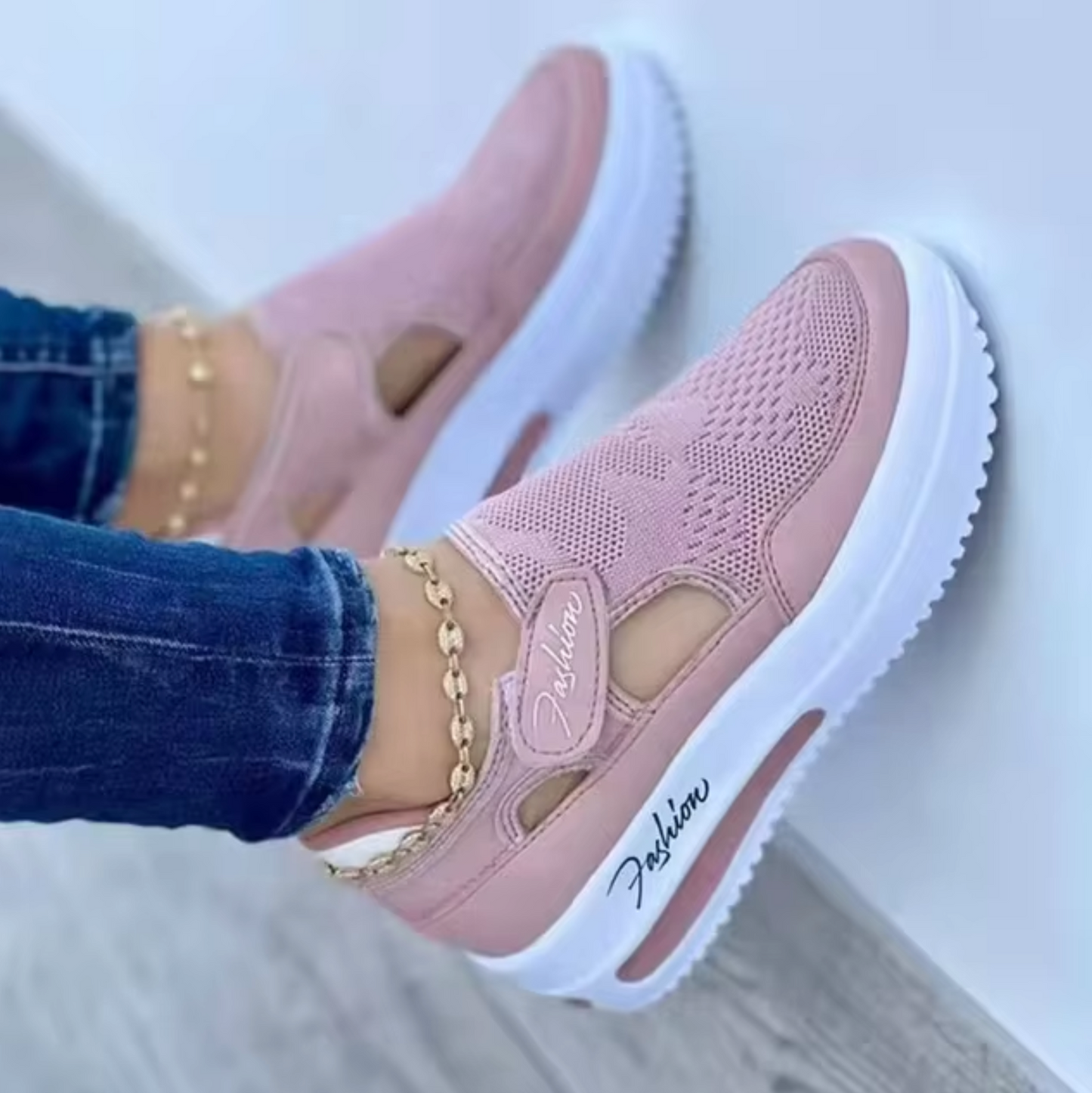 Penelope | Mesh Platform Sko Stilfulde åndbare sneakers til kvinder