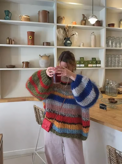 Jakoba | Oversized bomuldsstrikket sweater til kvinder til trendy efterårsstil