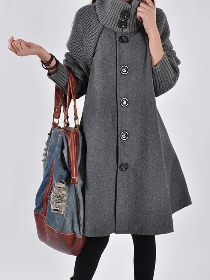 Annika | Oversized ulden trenchcoat stilfuld og varm vinterjakke