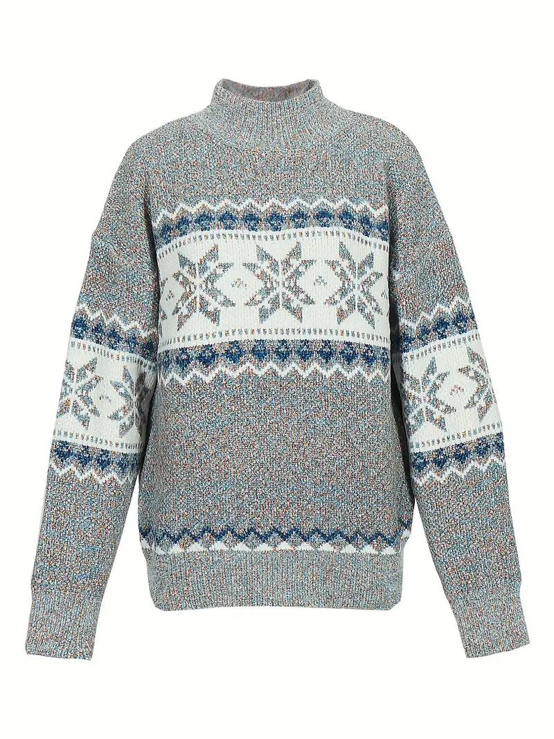 Felicity | Dame rullekrave sweater | Hyggelig efterår vinter afslappet strik top