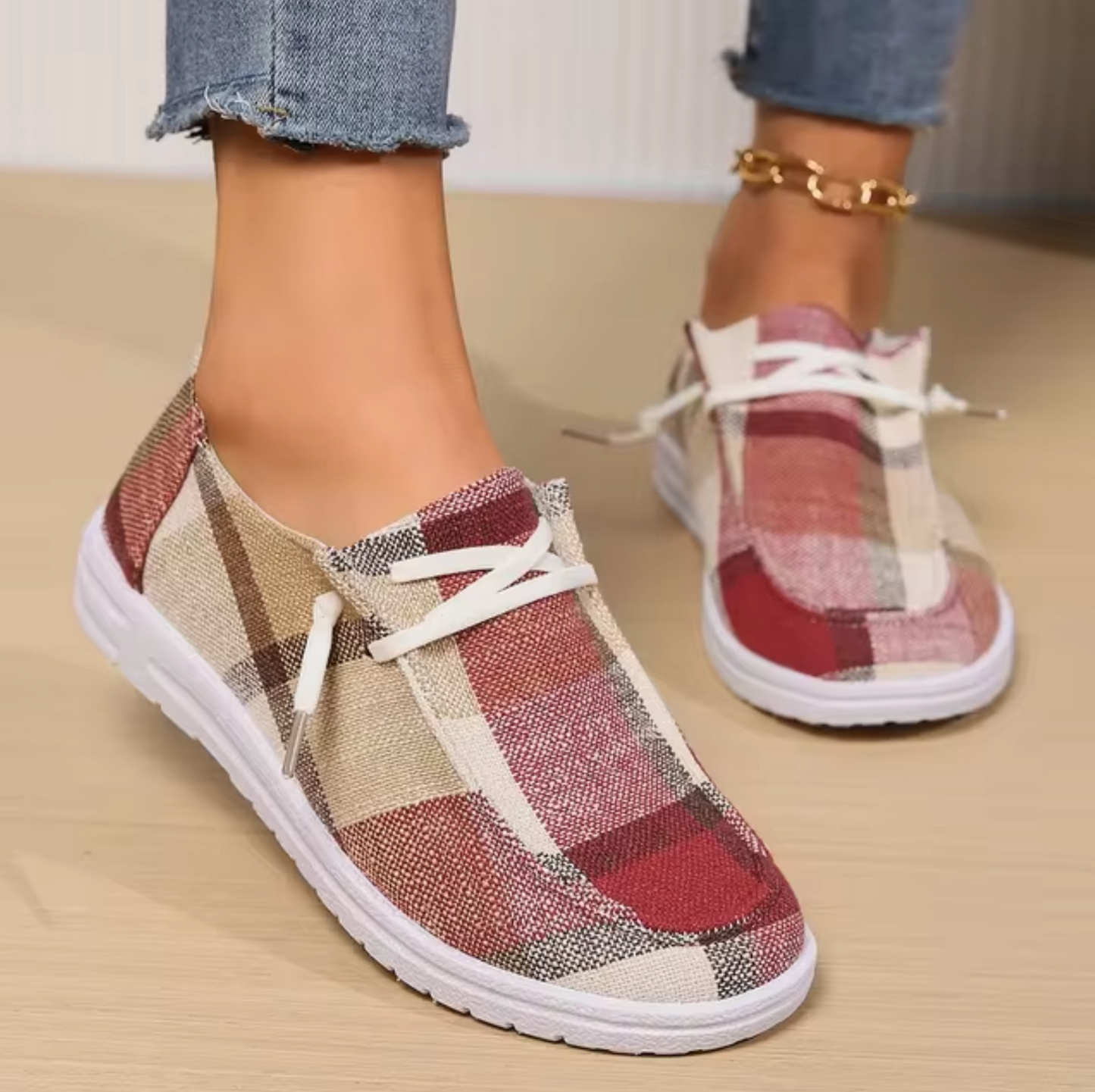 Callie | Letvægts Slip-On Sneakers åndbare Canvas Loafers til sommerkomfort