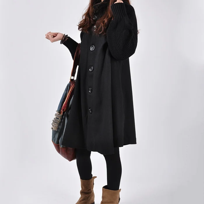 Annika | Oversized ulden trenchcoat stilfuld og varm vinterjakke