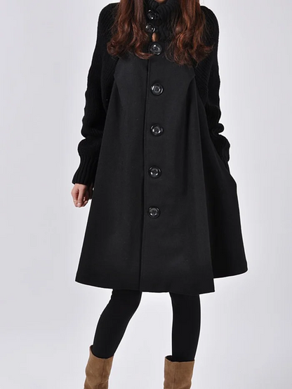 Annika | Oversized ulden trenchcoat stilfuld og varm vinterjakke