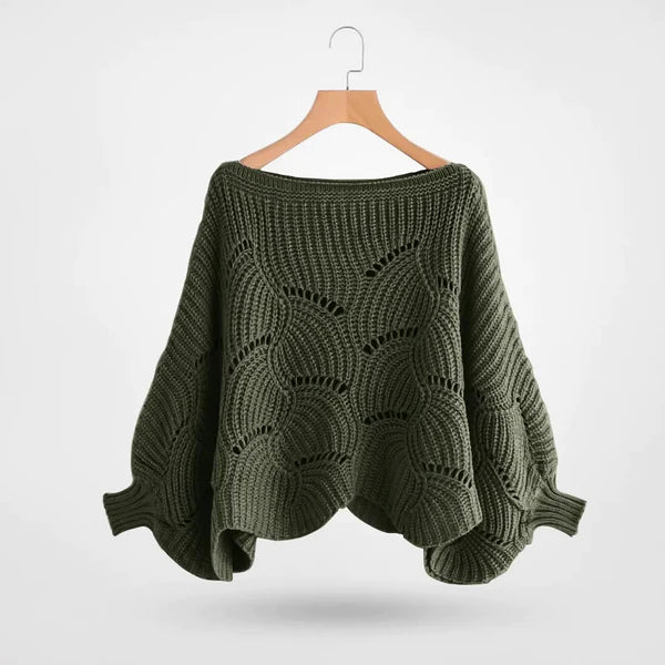 Irlina | Kvinders hyggelig Bat Wing strikket sweater til smart vinterstil