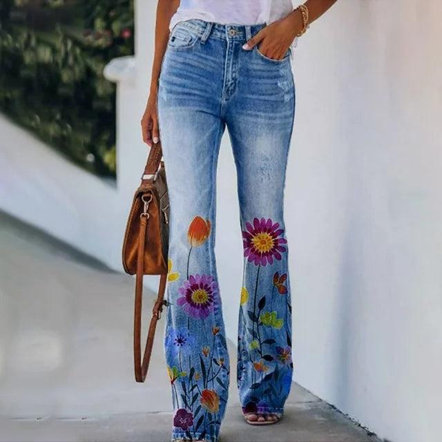 Talitha - Blomsterprint Jeans