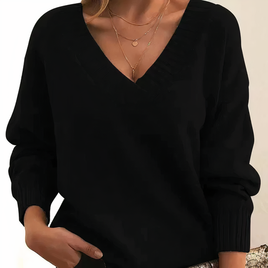 Rita | Luksuriøs Cashmere V-hals sweater til stilfulde kvinder