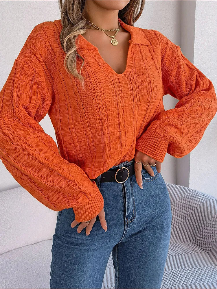 Lauren Afslappet  Strikket  Sweater