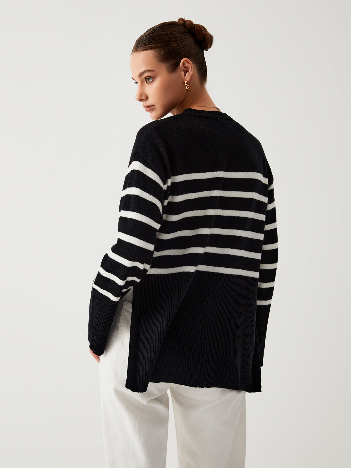 Wilhelmina | Oversized stribet sweater til kvinder Hyggelig og stilfuld komfort