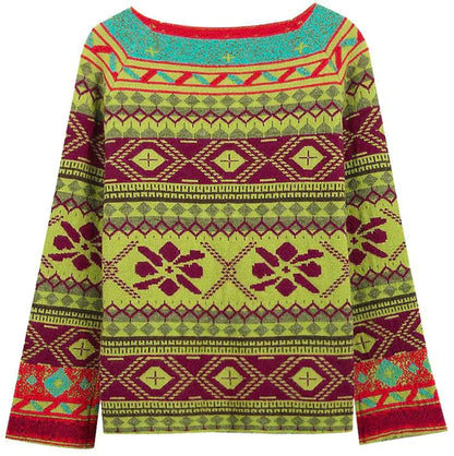 Alice | Fair Isle trykt sweater Hyggelig og stilfuld trøje til kvinder