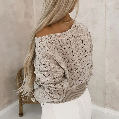 Judith | Stilfuld udhulet sweater til kvinder