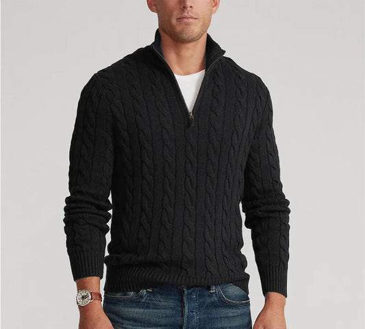 William | Sweater med lynlås til mænd Stilfuld rullekravejakke til efterår/vinter