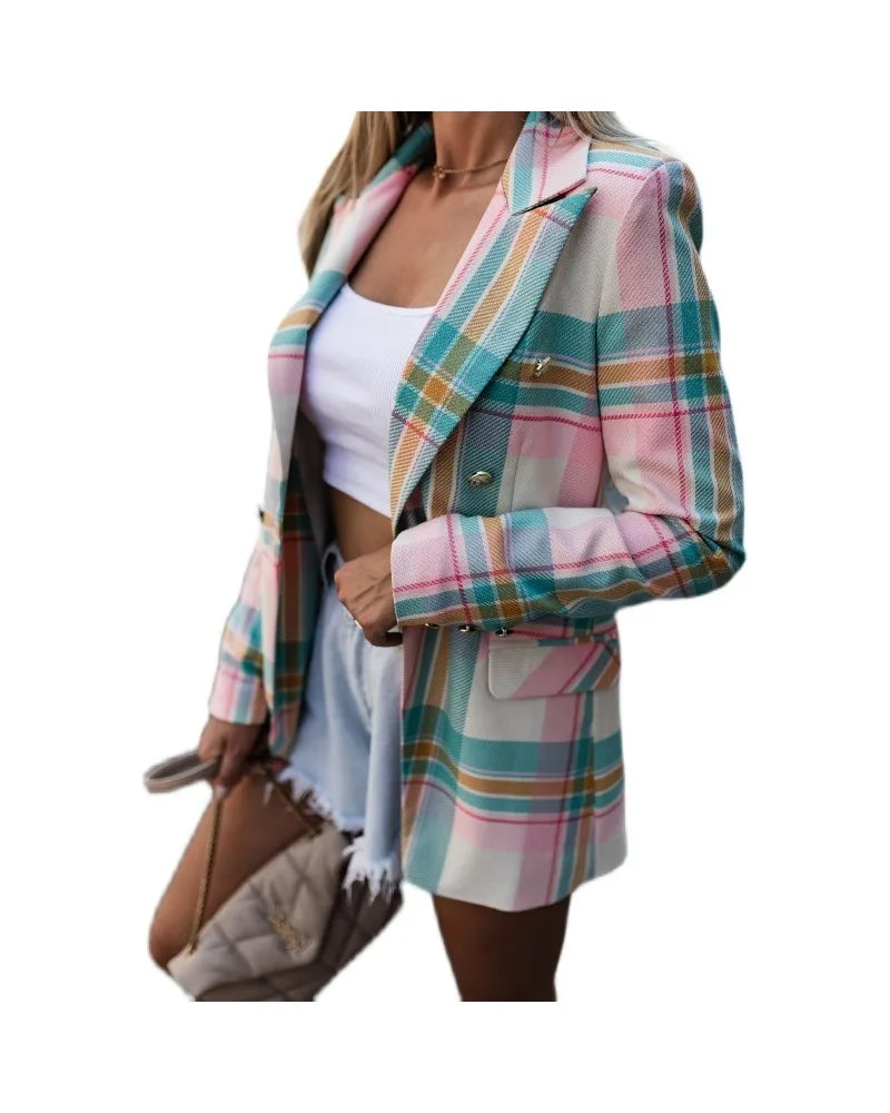 Amelia | Chic plaid blazer