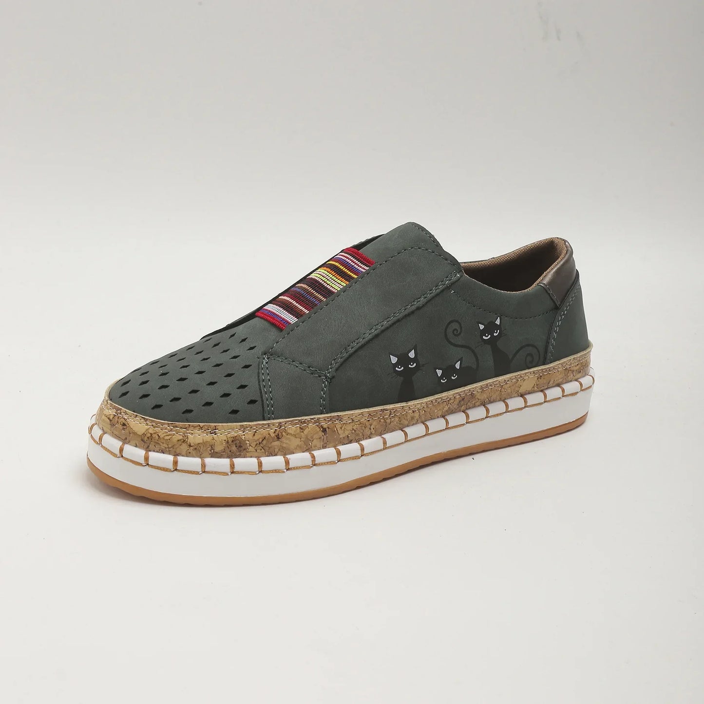 Poppy | Vintage sneakers Retro Slip-On Casual Flats til kvinder