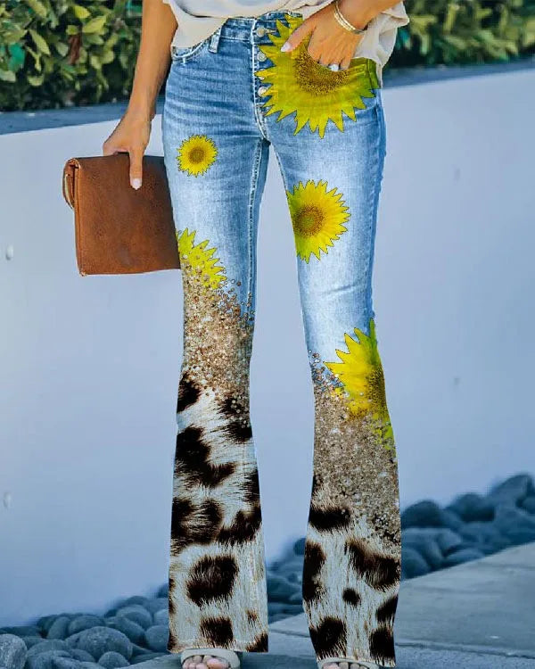 Talitha - Blomsterprint Jeans