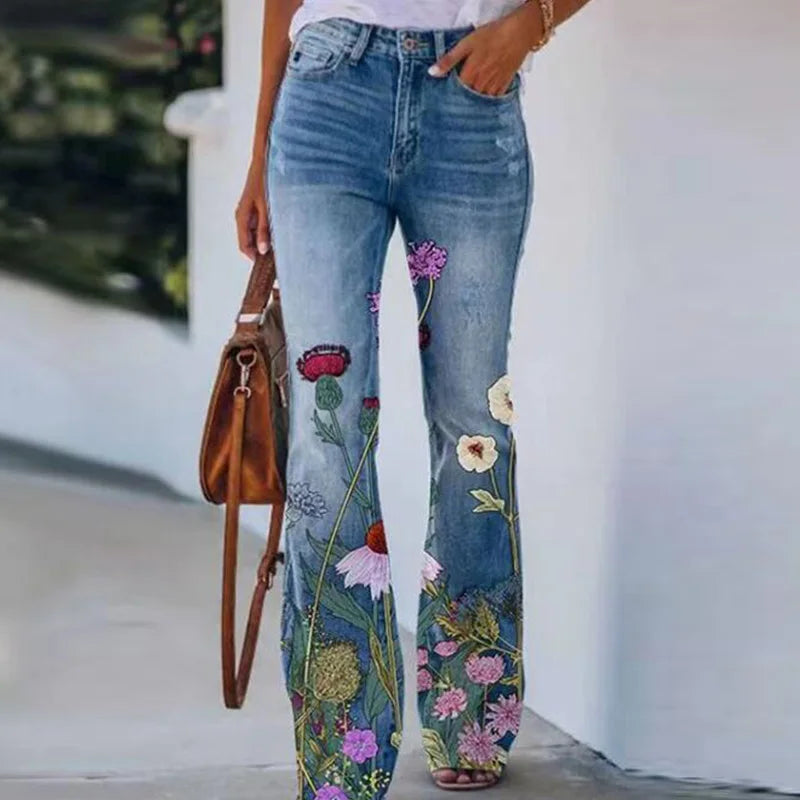 Talitha - Blomsterprint Jeans