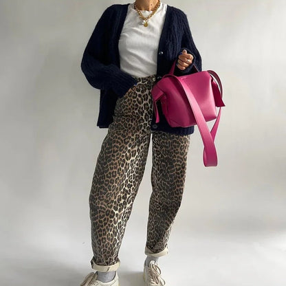 Xainte - Leopardmønstret vintage jeans