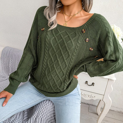 Hazel | Afslappet strikket sweater til kvinder med knapdetaljer Chic, komfortabel og elegant