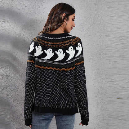 Ellen | Kvinders Halloween Ghost Vintage sweater Spooky Chic & Cozy Fall Essential