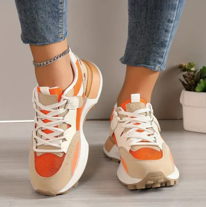 Millie | Kvinders afslappede sneakers Stilfulde farveblok-sneakers med skridsikkert greb