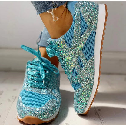 Arielle | Glitter sneakers med pailletter Glitrende sportssko til kvinder